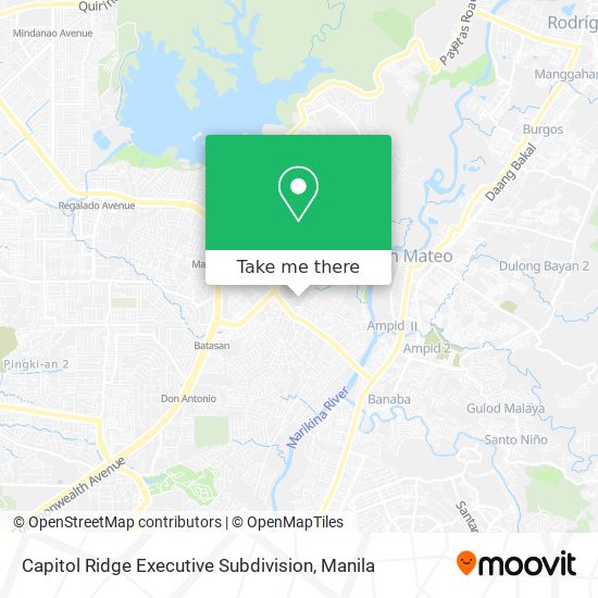Capitol Ridge Executive Subdivision map