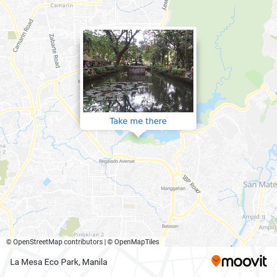 La Mesa Eco Park map