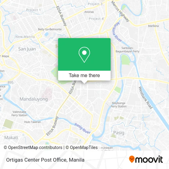 Ortigas Center Post Office map