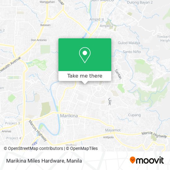 Marikina Miles Hardware map