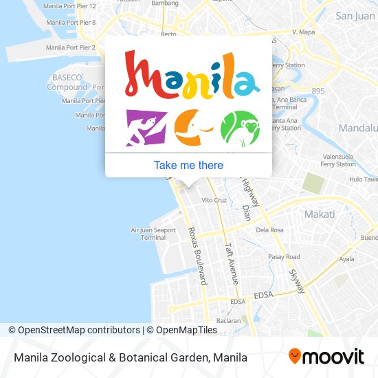Manila Zoological & Botanical Garden map