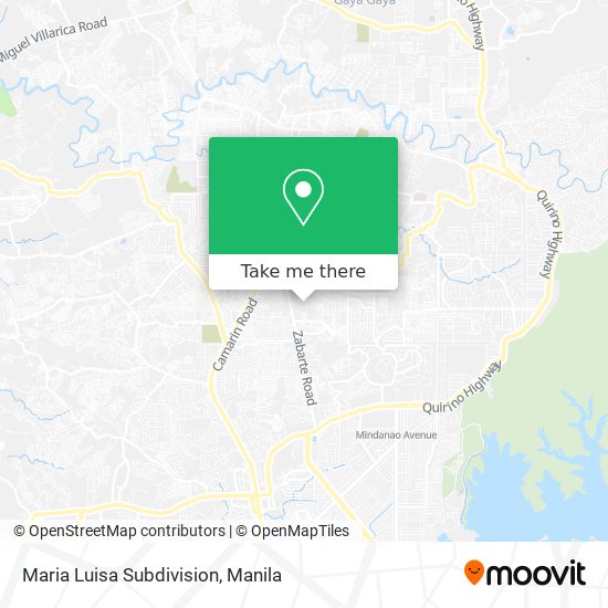 Maria Luisa Subdivision map