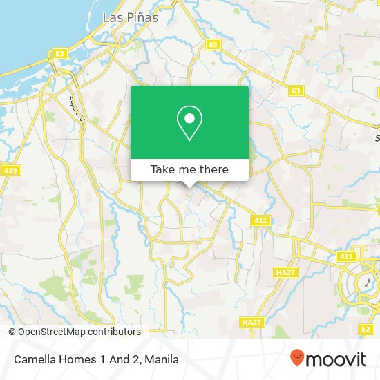 Camella Homes 1 And 2 map
