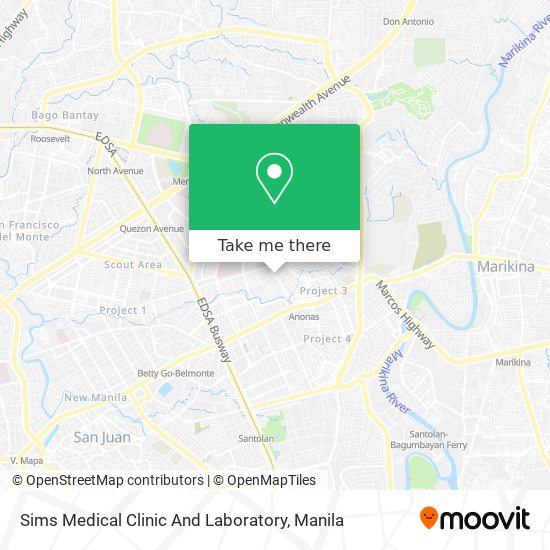 Sims Medical Clinic And Laboratory map