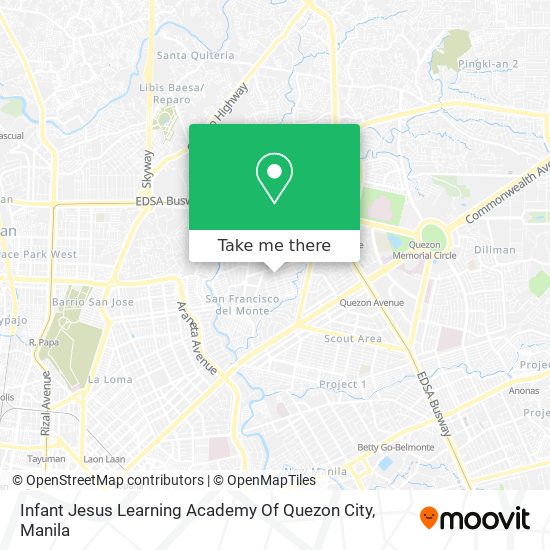 Infant Jesus Learning Academy Of Quezon City map