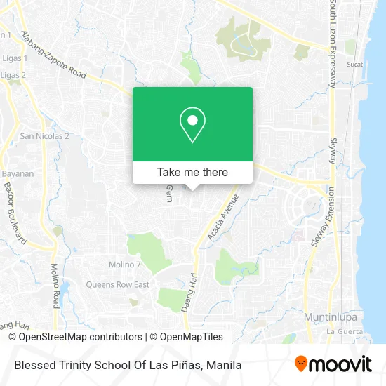 Blessed Trinity School Of Las Piñas map