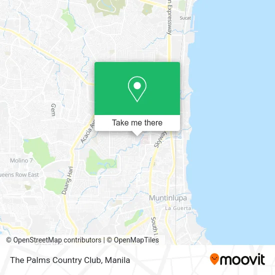 The Palms Country Club map