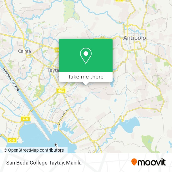San Beda College Taytay map