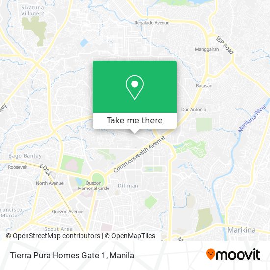 Tierra Pura Homes Gate 1 map
