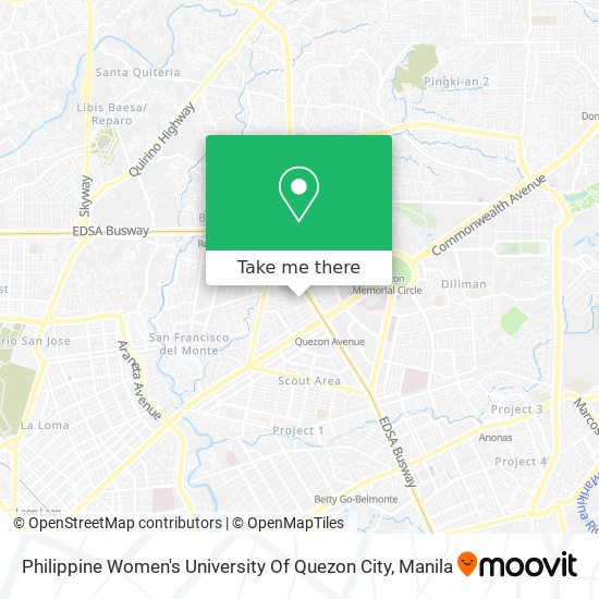 Philippine Women's University Of Quezon City map