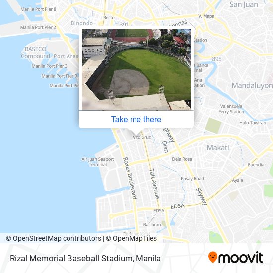 Rizal Memorial Baseball Stadium map