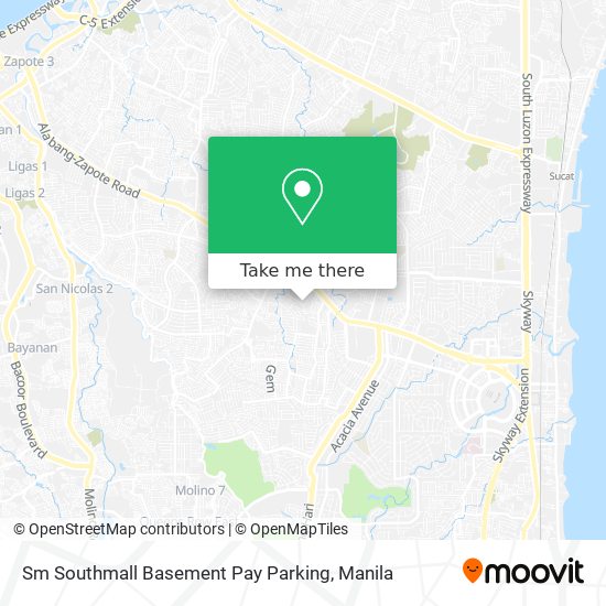 Sm Southmall Basement Pay Parking map