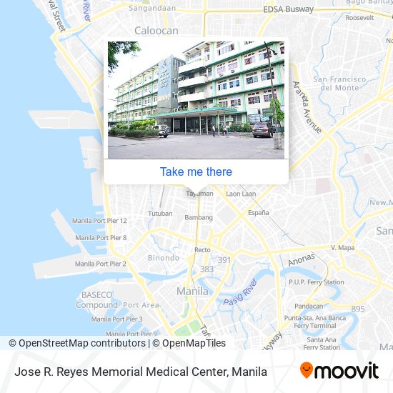 Jose R. Reyes Memorial Medical Center map
