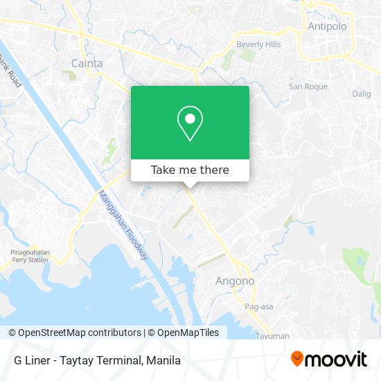 G Liner - Taytay Terminal map