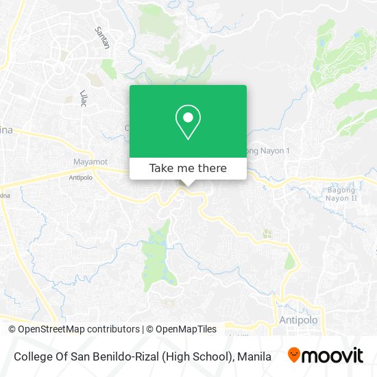 College Of San Benildo-Rizal (High School) map