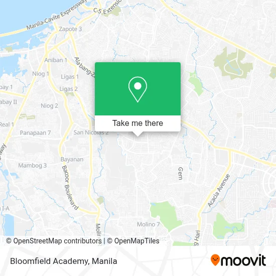 Bloomfield Academy map