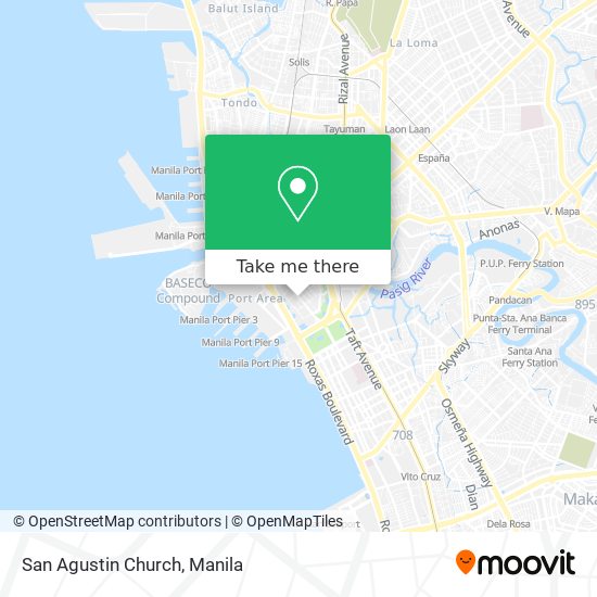 San Agustin Church map