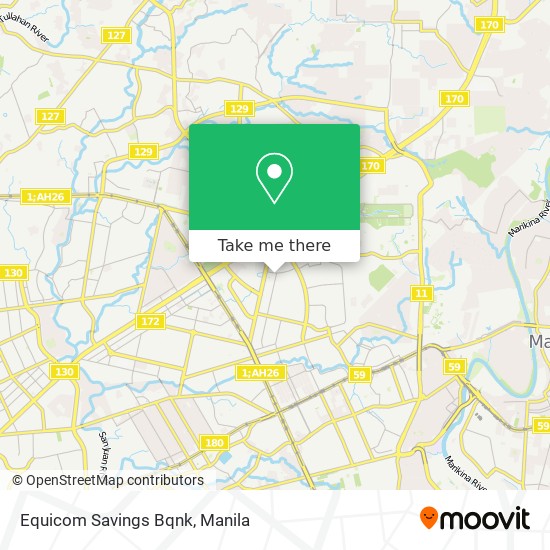 Equicom Savings Bqnk map