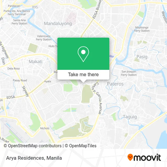 Arya Residences map