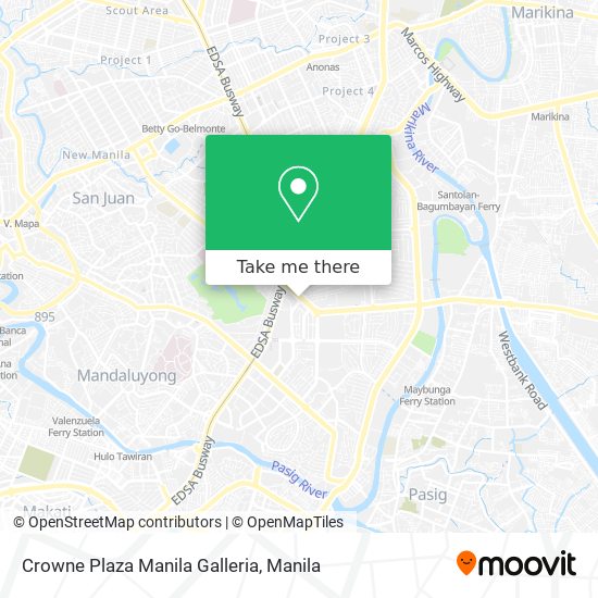 Crowne Plaza Manila Galleria map