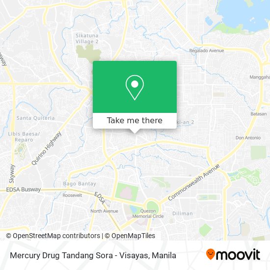 Mercury Drug Tandang Sora - Visayas map