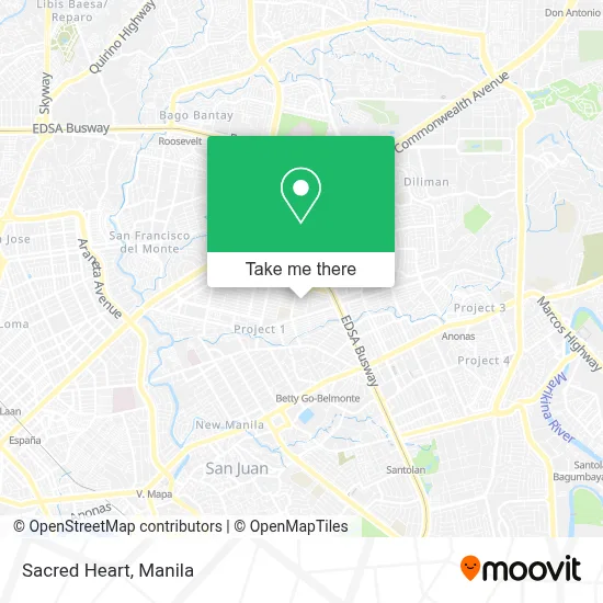 Sacred Heart map