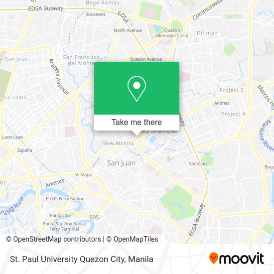 St. Paul University Quezon City map