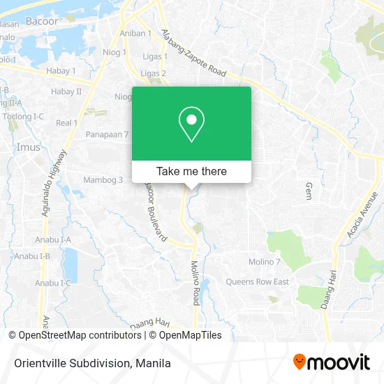 Orientville Subdivision map