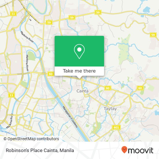 Robinson's Place Cainta map