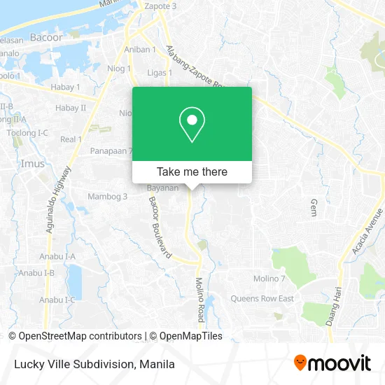 Lucky Ville Subdivision map