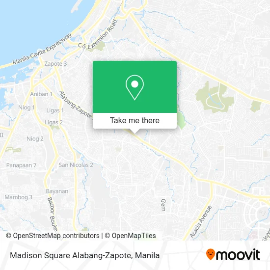 Madison Square Alabang-Zapote map