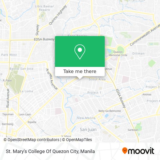 St. Mary's College Of Quezon City map