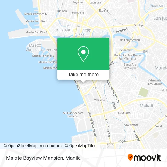 Malate Bayview Mansion map