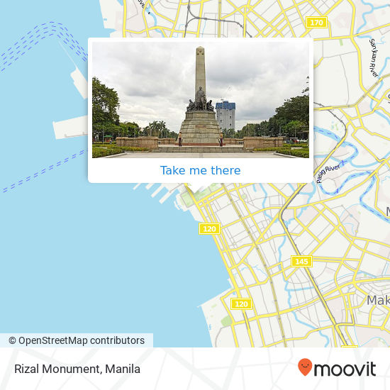 Rizal Monument map