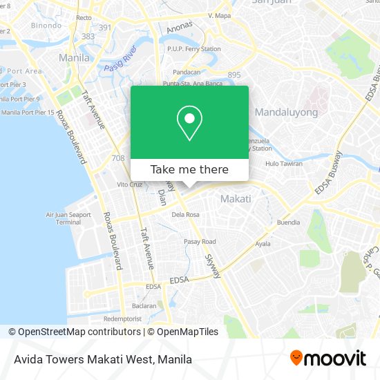 Avida Towers Makati West map