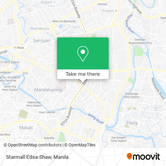 Starmall Edsa-Shaw map
