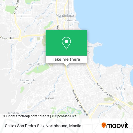 Caltex San Pedro Slex Northbound map