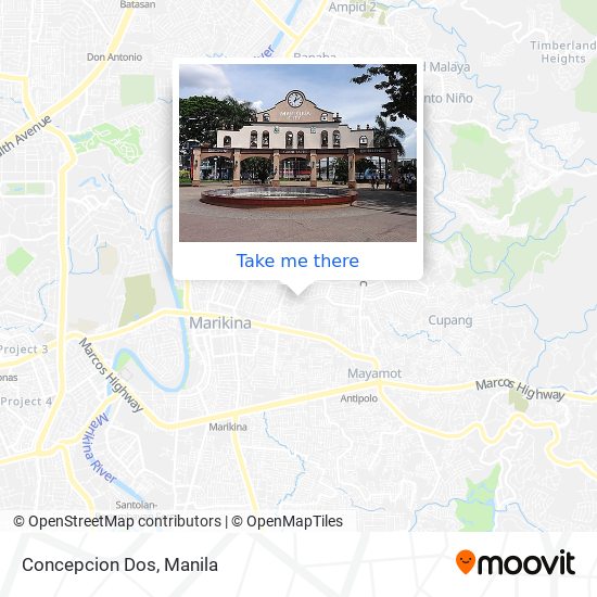 Concepcion Dos Marikina Map How To Get To Concepcion Dos In Marikina By Bus Or Train?