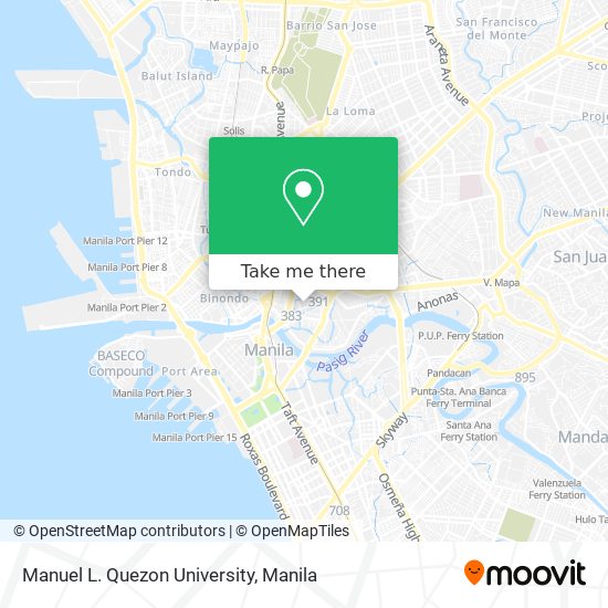 Manuel L. Quezon University map