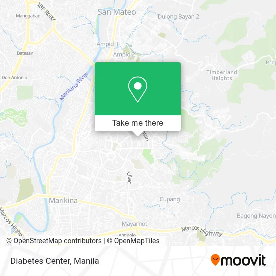 Diabetes Center map