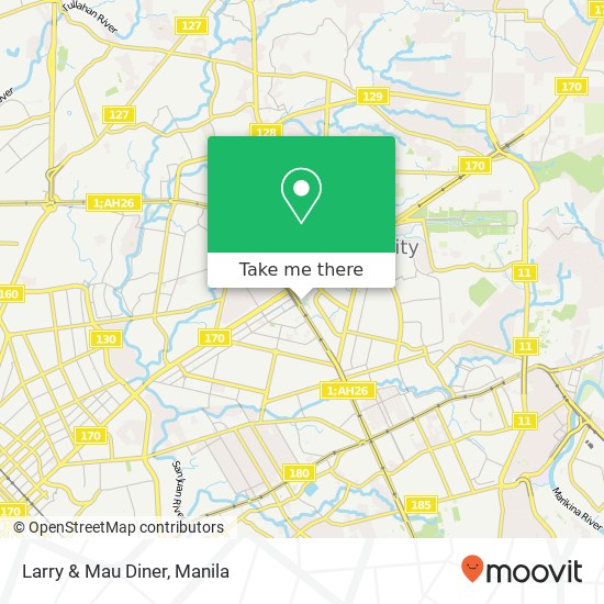 Larry & Mau Diner map