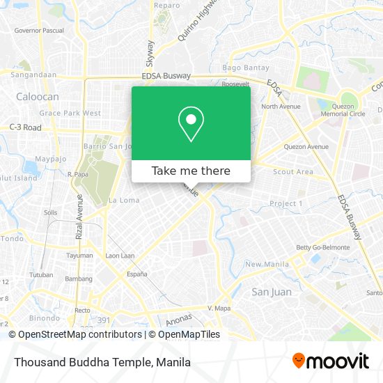 Thousand Buddha Temple map