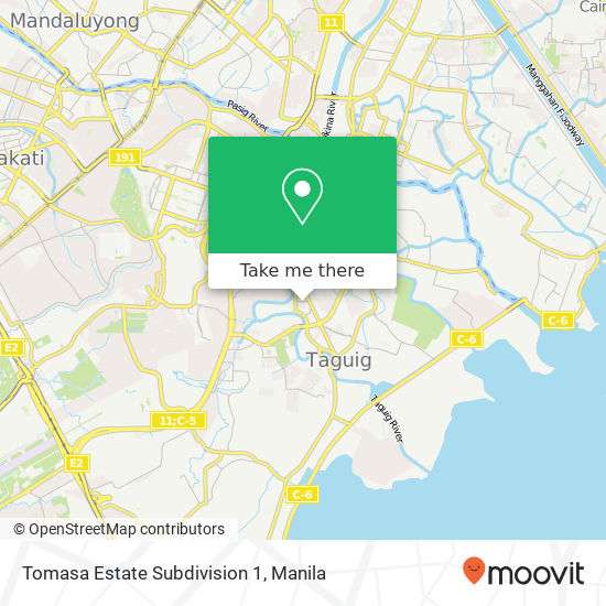 Tomasa Estate Subdivision 1 map