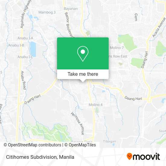 Citihomes Subdivision map