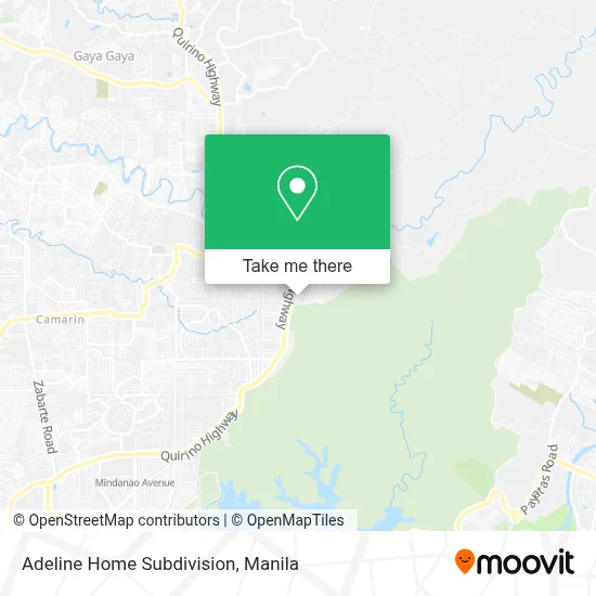 Adeline Home Subdivision map