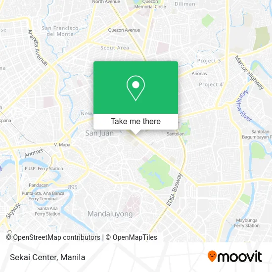 Sekai Center map