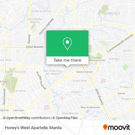 Honey's West Apartelle map