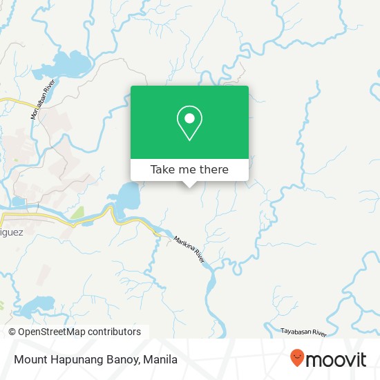 Mount Hapunang Banoy map