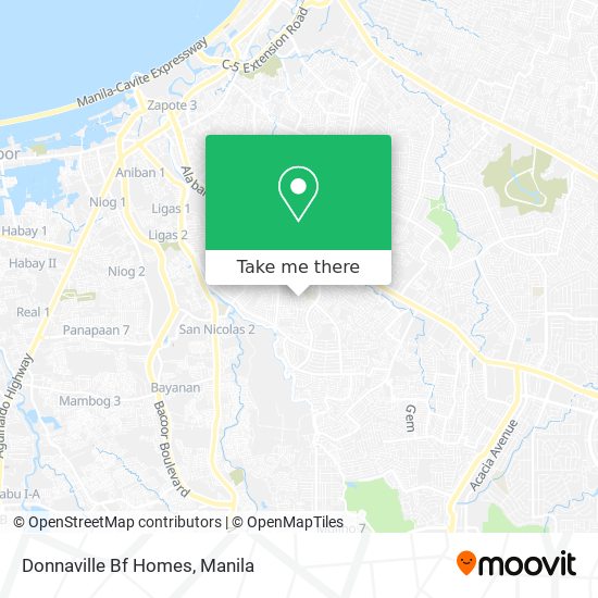 Donnaville Bf Homes map