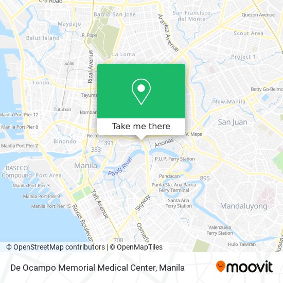 De Ocampo Memorial Medical Center map